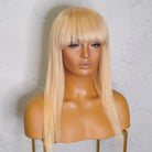 VICTORIA Blonde Human Hair Fringe Wig 20" **READY TO SHIP** - Milk & Honey Wigs