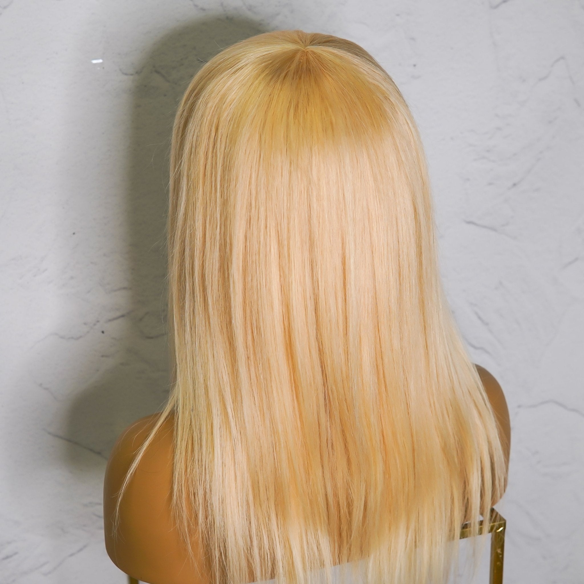 VICTORIA Blonde Human Hair Fringe Wig 20" **READY TO SHIP** - Milk & Honey Wigs