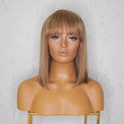 VICTORIA Caramel Human Hair Fringe Wig - Milk & Honey