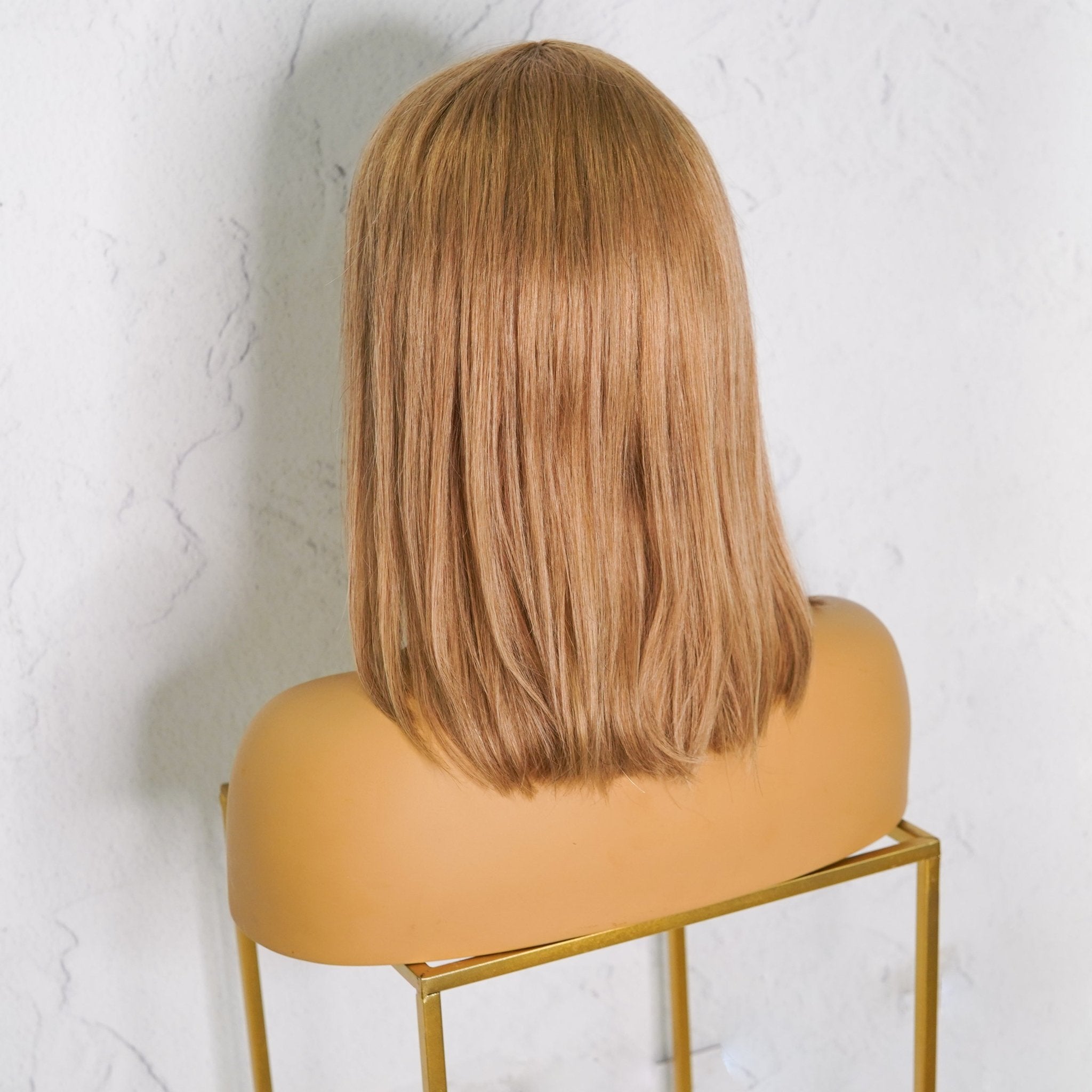 VICTORIA Caramel Human Hair Fringe Wig - Milk & Honey