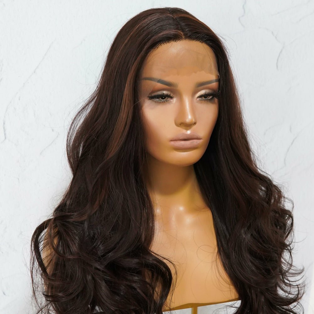 WHITNEY Ombre Brown Lace Front Wig - Milk & Honey
